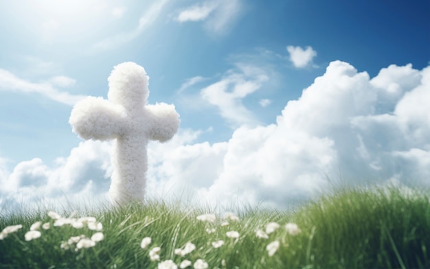 Free photo three-dimensional religious cross