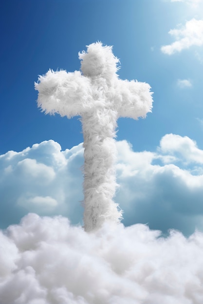 Free photo three-dimensional religious cross