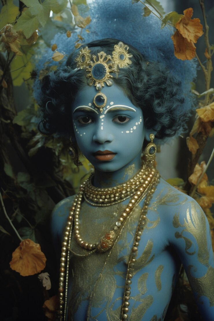 Free Photo three-dimensional representation of krishna, hindu deity and avatar