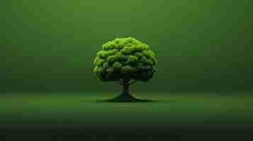 Foto gratuita albero tridimensionale con fogliame