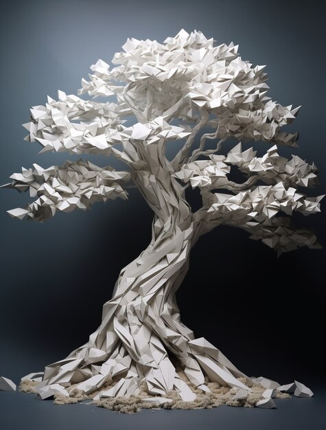 Three-dimensional white tree