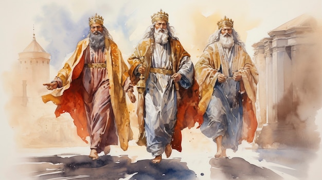 Three kings with crowns