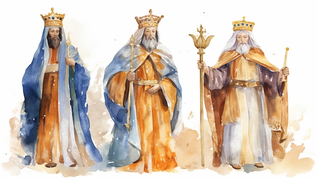 Free photo three kings with crowns