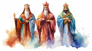 Free photo three kings with crowns