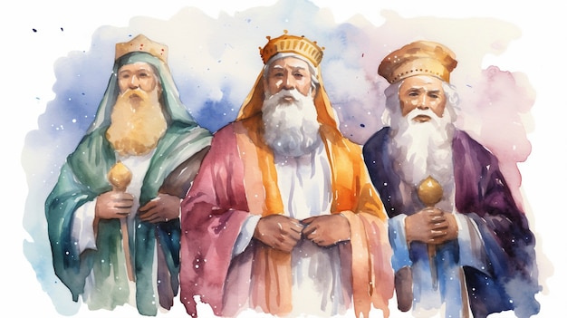 Free photo three kings with crowns