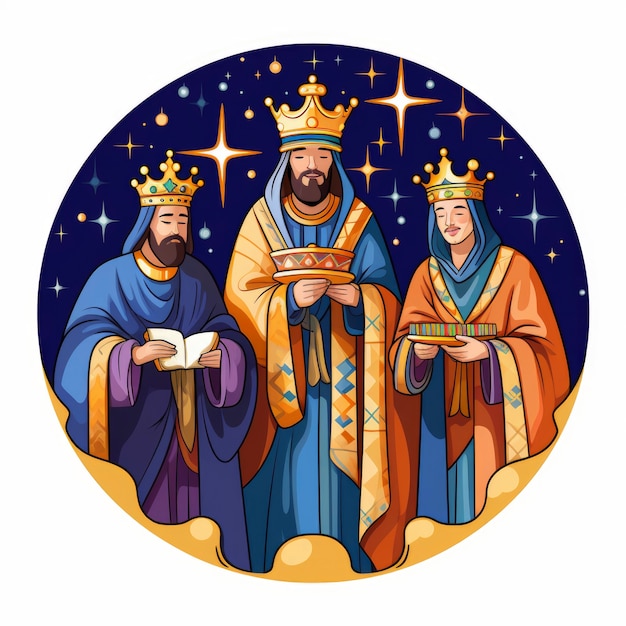 Free photo three kings with crowns