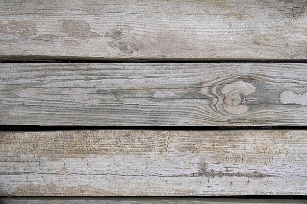水平線と3つの木の板。木製の背景。