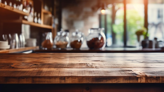 Through the cafe window a wooden surface hosts a flower coffee machine and cups