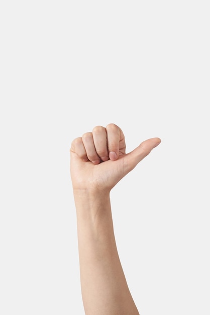 Thumb up female hand