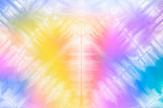 虹色の水彩絵の具で染料の背景を結ぶ