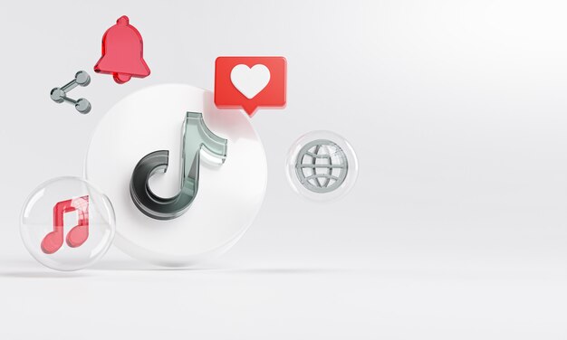 Premium Photo Tiktok Logo Icon Over Smartphone 3d Rendering