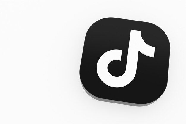 Premium Photo Tiktok Logo With Geometry Elements