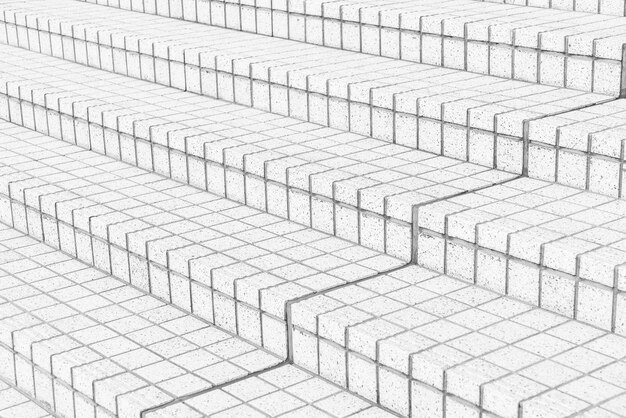 tile stairs in black and white tone