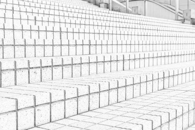 tile stairs in black and white tone