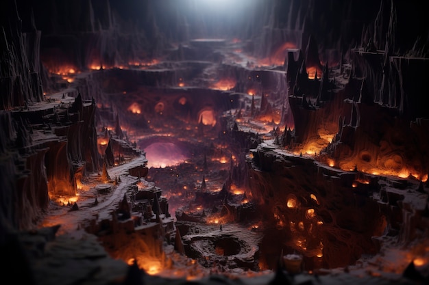 Free photo tilt shift medieval fantasy landscape