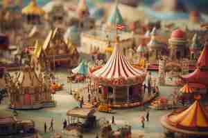 Free photo tilt shift medieval fantasy landscape