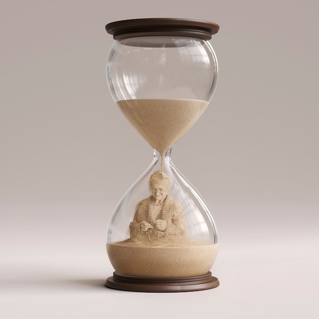 Time is running out concept with hour glass