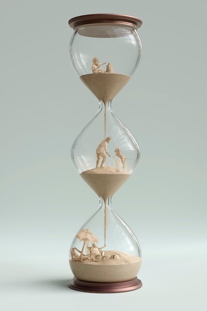 Time is running out concept with hour glass