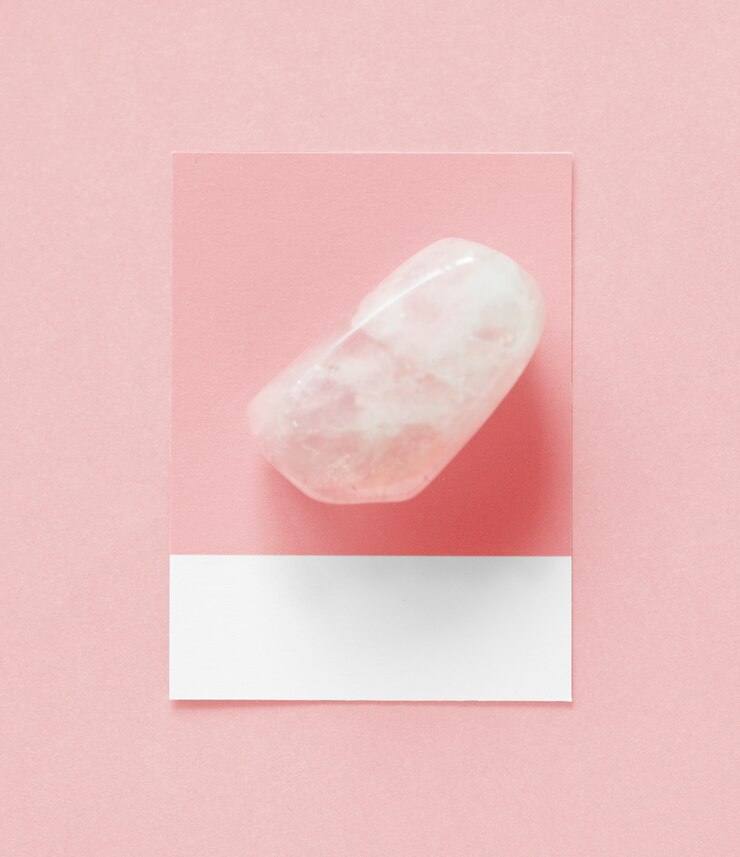 Free Photo tiny piece of a pink ameble