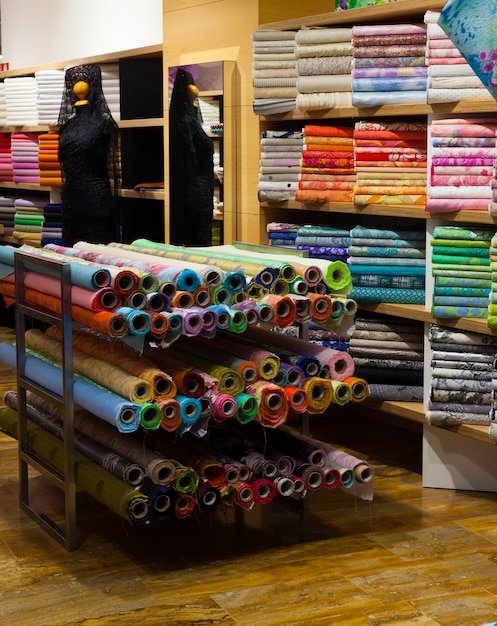 tissue shop with fabrics