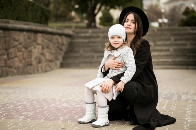 together woman happy family girl