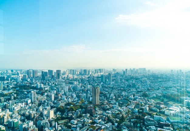 도쿄 타워와 도쿄 도시의 스카이 라인