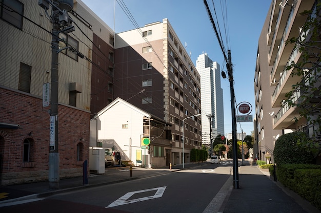 Бесплатное фото Городской пейзаж токио в дневное время