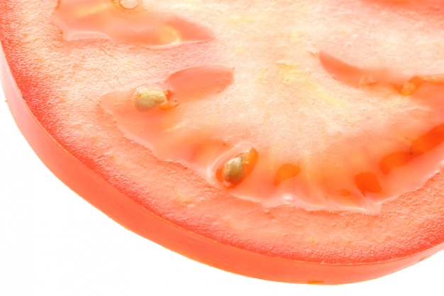Tomato slice close up
