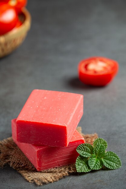 Tomato soap body skin care