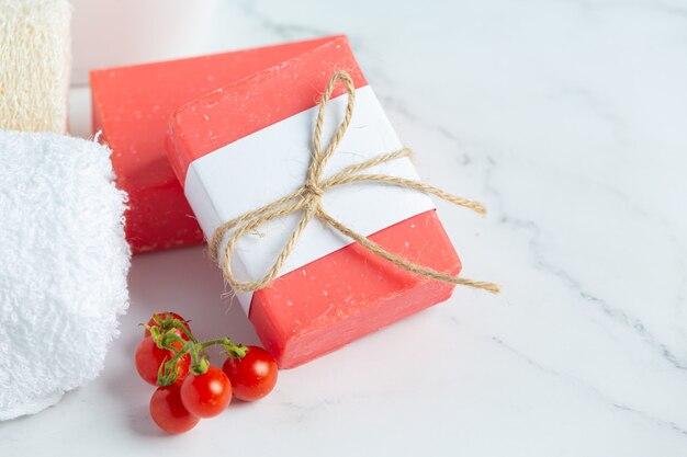 Tomato soap body skin care