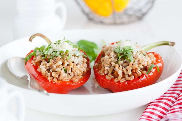 Free photo tomatoes stuffed with nuts