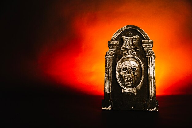 Tombstone on diabolic background