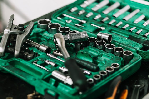 Toolbox with various tools