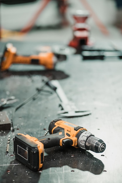 Tools background Equipment for garage shop