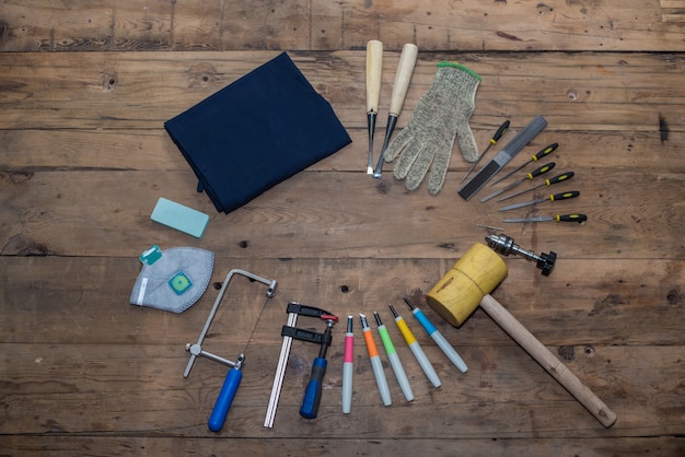 Tools collection top view