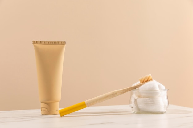 Toothbrush and creme container
