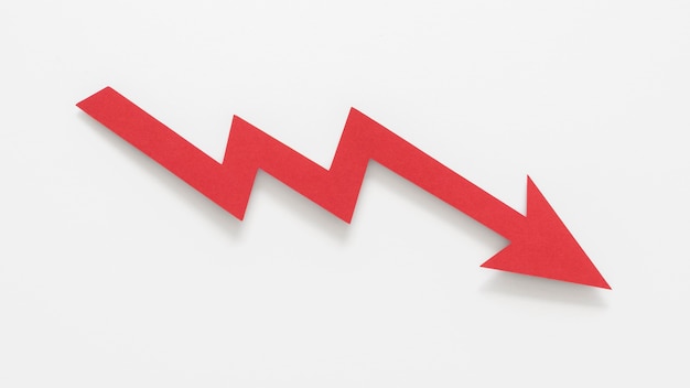 Top view abstract composition of financial crisis