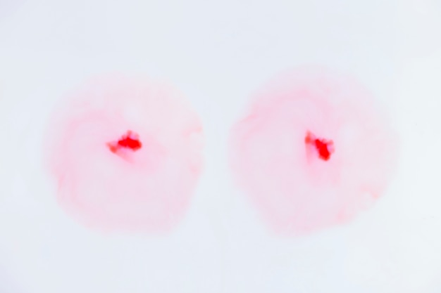 Free photo top view abstract pink circles