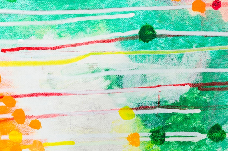 Free Photo top view abstract watercolor painting