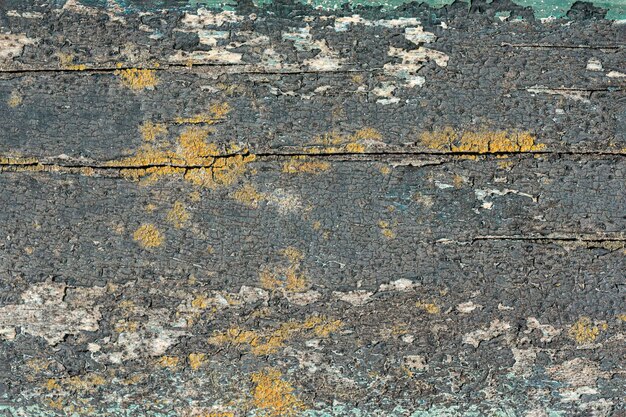 Top view of aged surface with paint