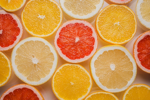 柑橘類の上面図の配置