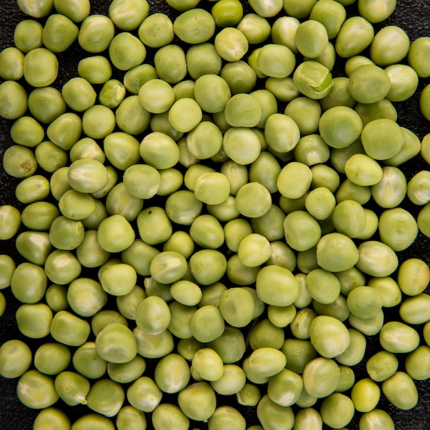 Top view arrangement of peas