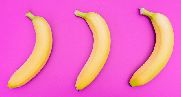 3つのバナナの平面図配置