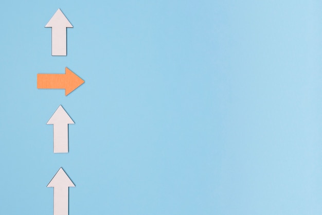 top view arrows pointers