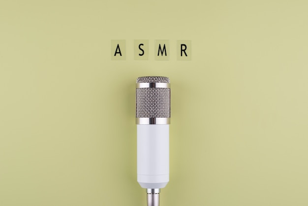 Top view of asmr microphone