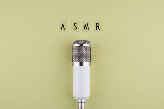 Top view of asmr microphone