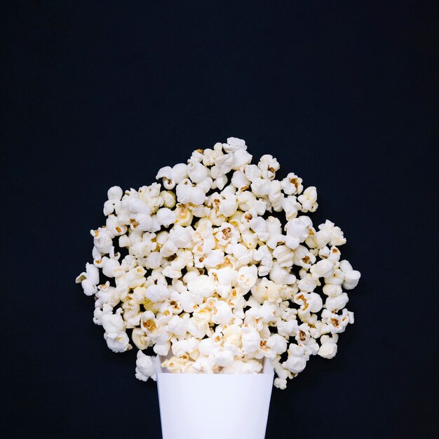 Top view assortment of delicious popcorn