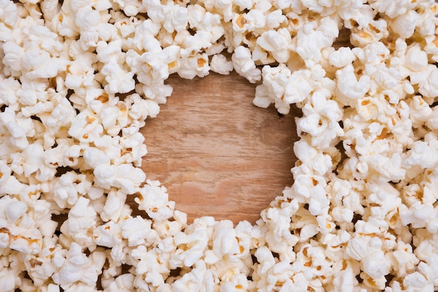 Top view assortment of fresh popcorn