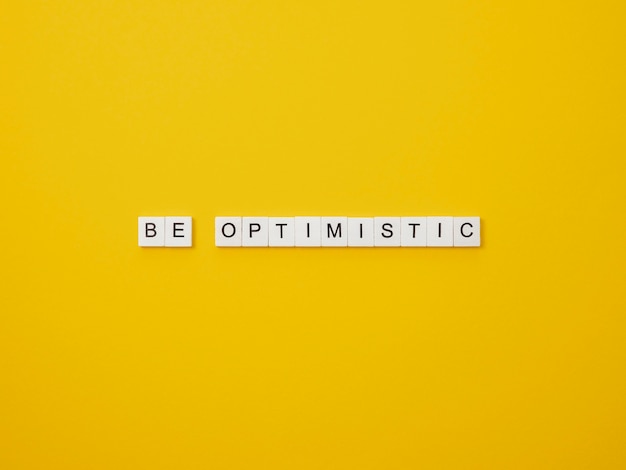 Free photo top view assortment of optimism concept elements