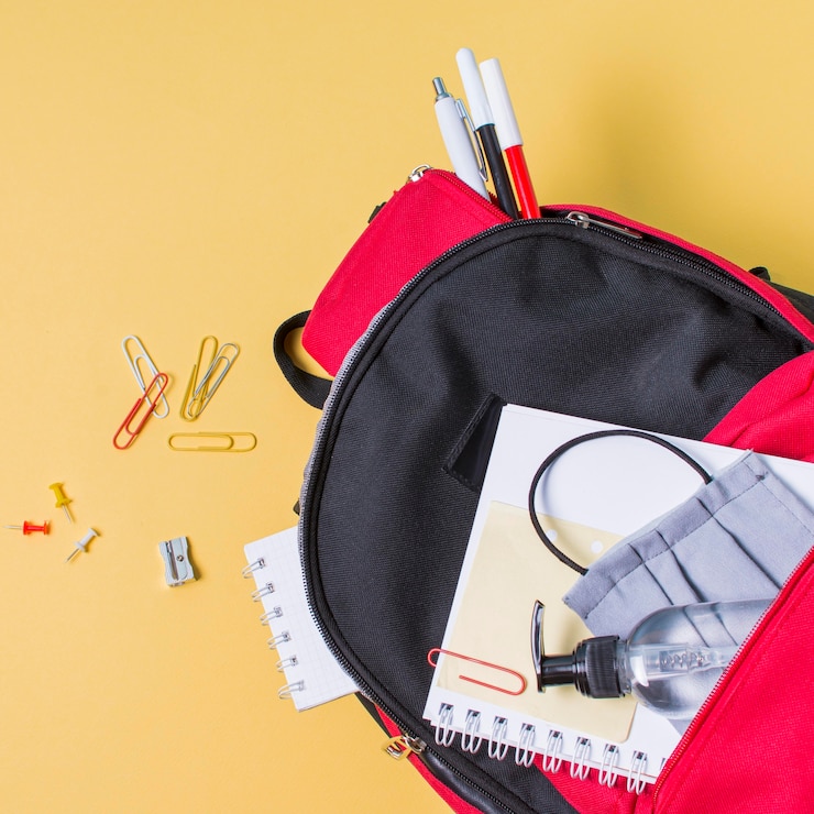 Free Photo top view of back to school concept